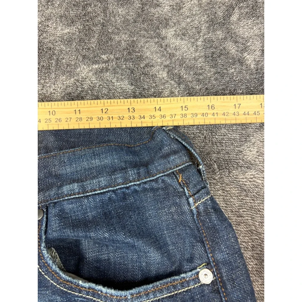 Levi's The Original Jeans Mens 32x34 Blue Slim Straight Dark Wash Denim